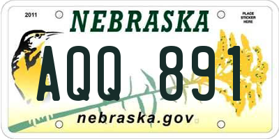 NE license plate AQQ891