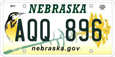 NE license plate AQQ896