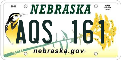 NE license plate AQS161