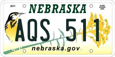NE license plate AQS511