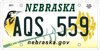 NE license plate AQS559
