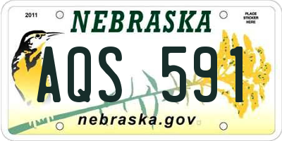 NE license plate AQS591
