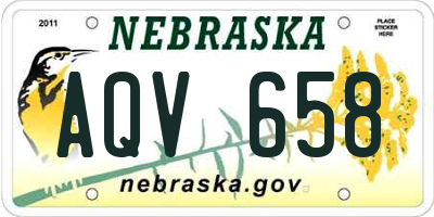 NE license plate AQV658