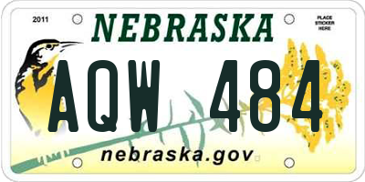 NE license plate AQW484