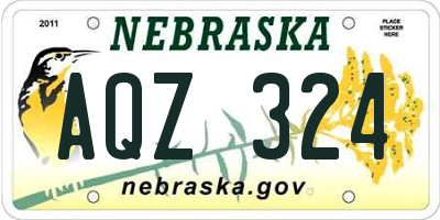 NE license plate AQZ324