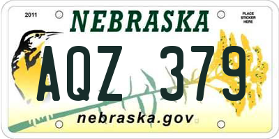 NE license plate AQZ379