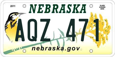 NE license plate AQZ471