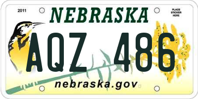 NE license plate AQZ486