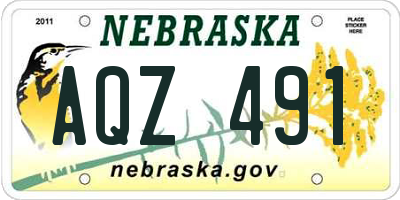 NE license plate AQZ491