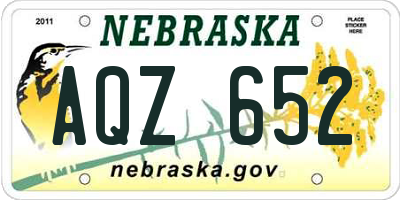 NE license plate AQZ652