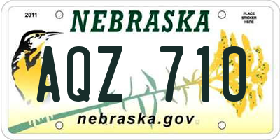 NE license plate AQZ710