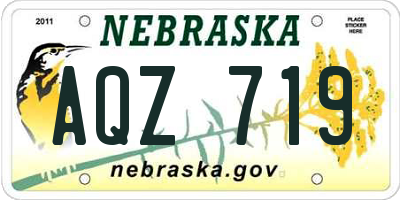 NE license plate AQZ719