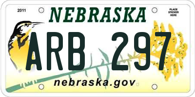 NE license plate ARB297