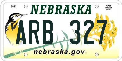 NE license plate ARB327