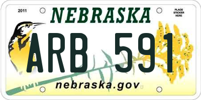 NE license plate ARB591