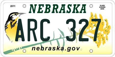 NE license plate ARC327