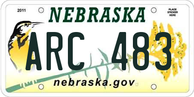 NE license plate ARC483