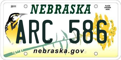 NE license plate ARC586