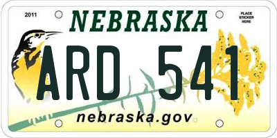 NE license plate ARD541