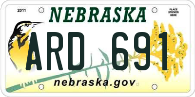 NE license plate ARD691