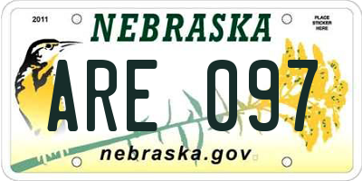 NE license plate ARE097