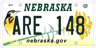 NE license plate ARE148