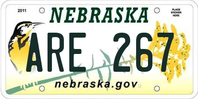 NE license plate ARE267