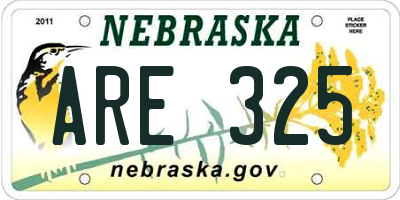 NE license plate ARE325