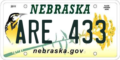 NE license plate ARE433