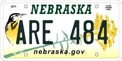 NE license plate ARE484