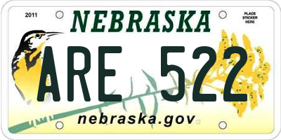 NE license plate ARE522