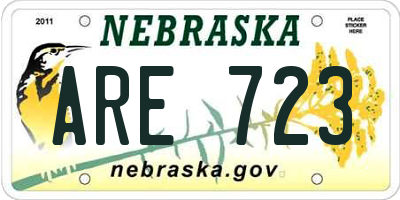 NE license plate ARE723