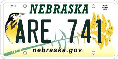 NE license plate ARE741