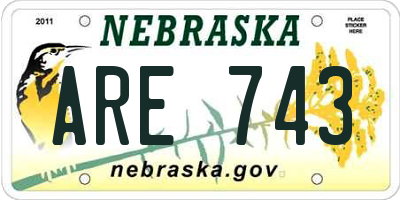 NE license plate ARE743