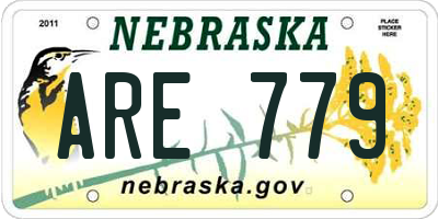 NE license plate ARE779