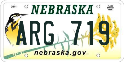NE license plate ARG719