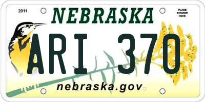 NE license plate ARI370