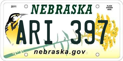 NE license plate ARI397
