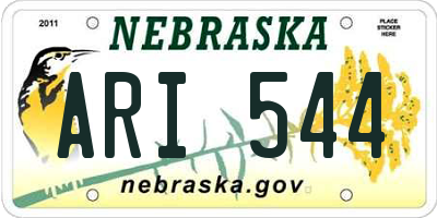 NE license plate ARI544