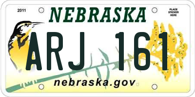 NE license plate ARJ161
