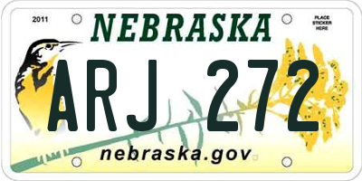 NE license plate ARJ272