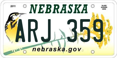 NE license plate ARJ359