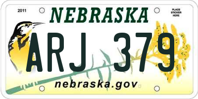 NE license plate ARJ379