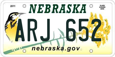 NE license plate ARJ652