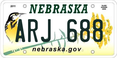 NE license plate ARJ688