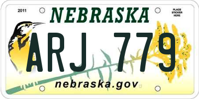 NE license plate ARJ779