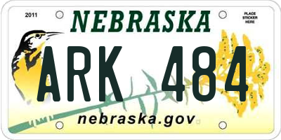 NE license plate ARK484