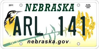 NE license plate ARL141