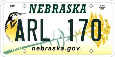NE license plate ARL170