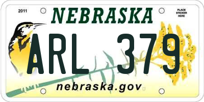 NE license plate ARL379